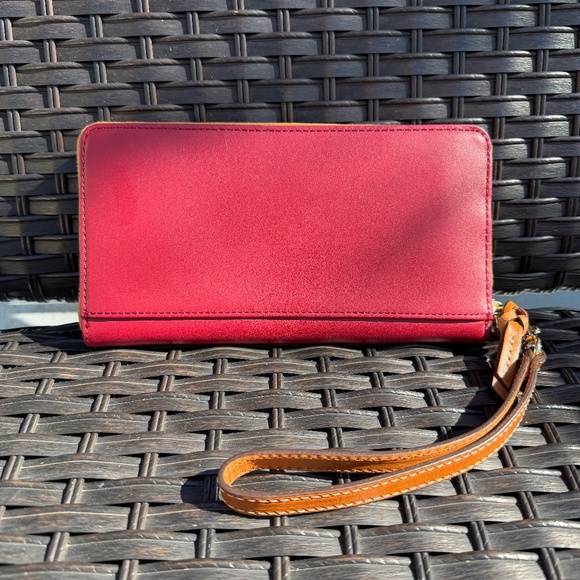 Dooney & Bourke City Flynn Large Zip Around Wristlet - Wine (Red) - Picture 2 of 6